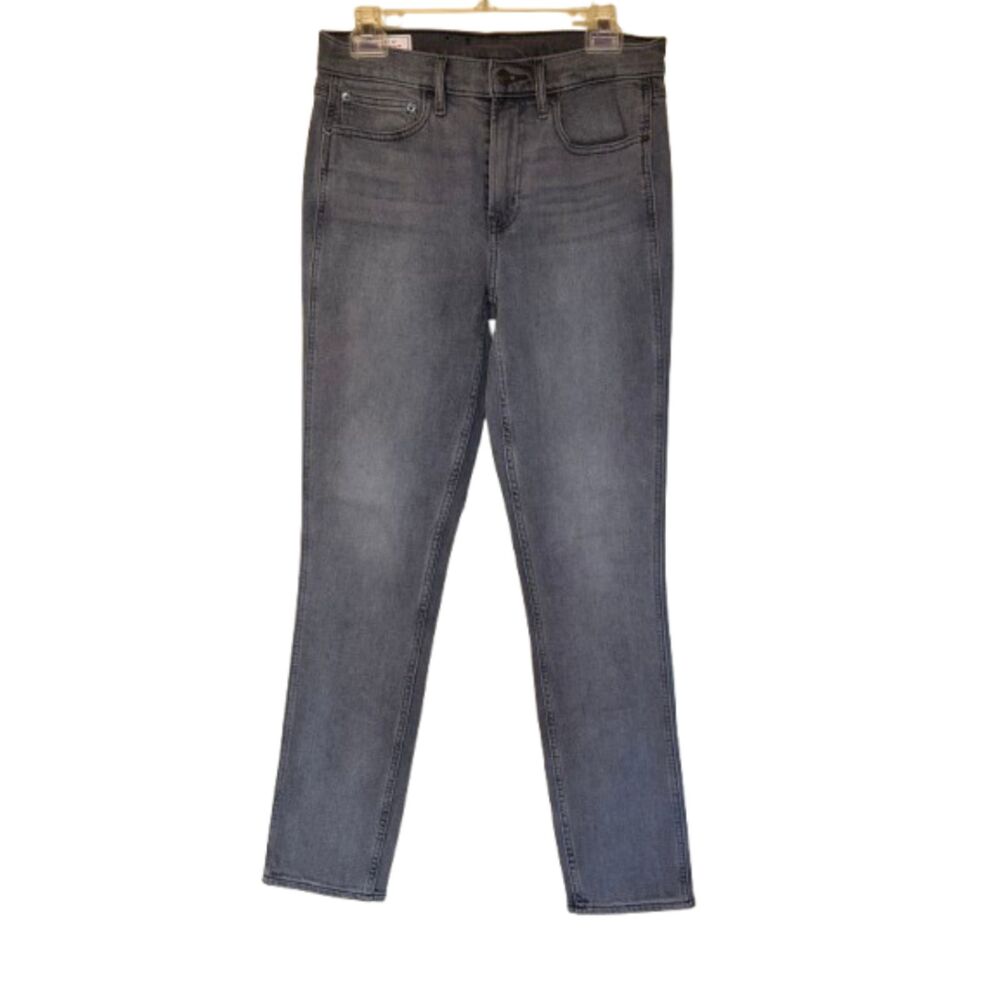 Gap Vintage Slim Mid Rise Jeans Size 28/6 Tall Gray Wash Stretch Denim - Picture 2 of 8